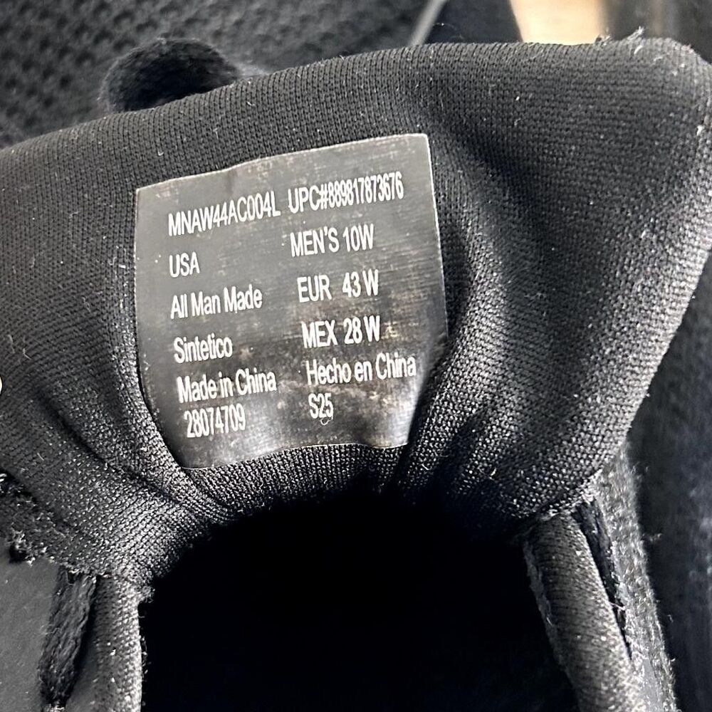 Athletic Works Mens Running Shoes Size 10W Black Athletic Sneakers MNAW44AC004L - Picture 4 of 8